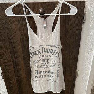 Next Level Apparel Gray Graphic Tank Top